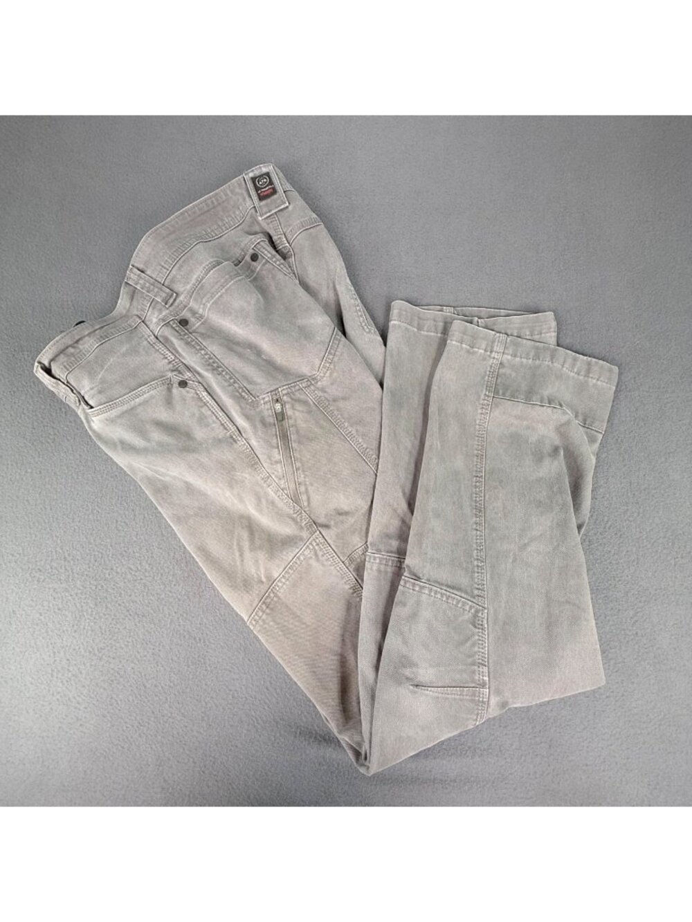 Wrangler All Terrain ATG Workwear Reinforced Knee Men Gray Pants Hike 38x32 EUC